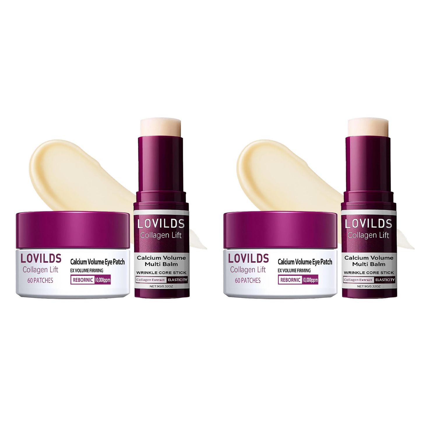 π LOVILDS Collagen Lift Eye Balm Stick + Eye Patch Set