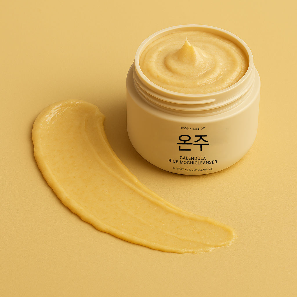 Mochi Cleanser Reset — 🌼 Calendula Fresh calms redness & dryness-🌾 Blue Hyssop Rice targets oil & breakouts-🌹Rosehip Glow brightens dull, uneven skin-🍃Green Rice Detox resets and balances all skin types.