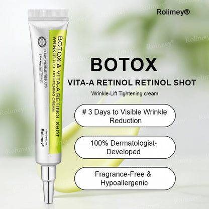 ✨✅👨‍⚕️Made and shipped from the UK 💫Rolimey® Botox & Vita-A Retinol Shot Wrinkle-Lift Tightening cream - Last Day Promotion 70% OFF