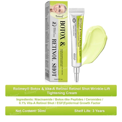 ✨✅👨‍⚕️Made and shipped from the UK 💫Rolimey® Botox & Vita-A Retinol Shot Wrinkle-Lift Tightening cream - Last Day Promotion 70% OFF