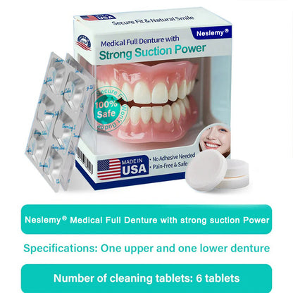 🦷 Neslemy® Medical Full Denture with Strong Suction ✅ Made and Shipped from the（USA）