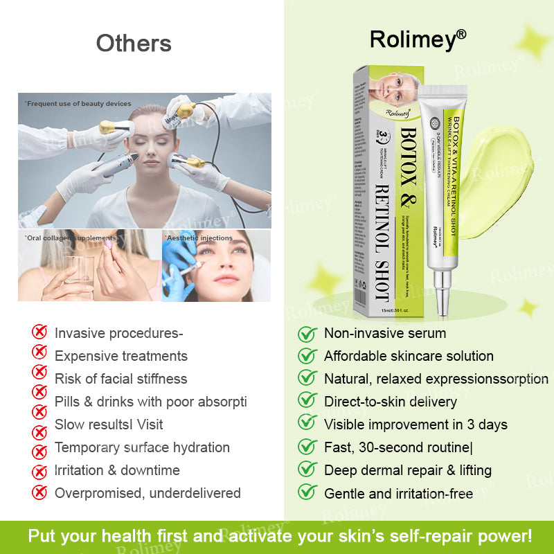 ✨✅👨‍⚕️Made and shipped from the UK 💫Rolimey® Botox & Vita-A Retinol Shot Wrinkle-Lift Tightening cream - Last Day Promotion 70% OFF