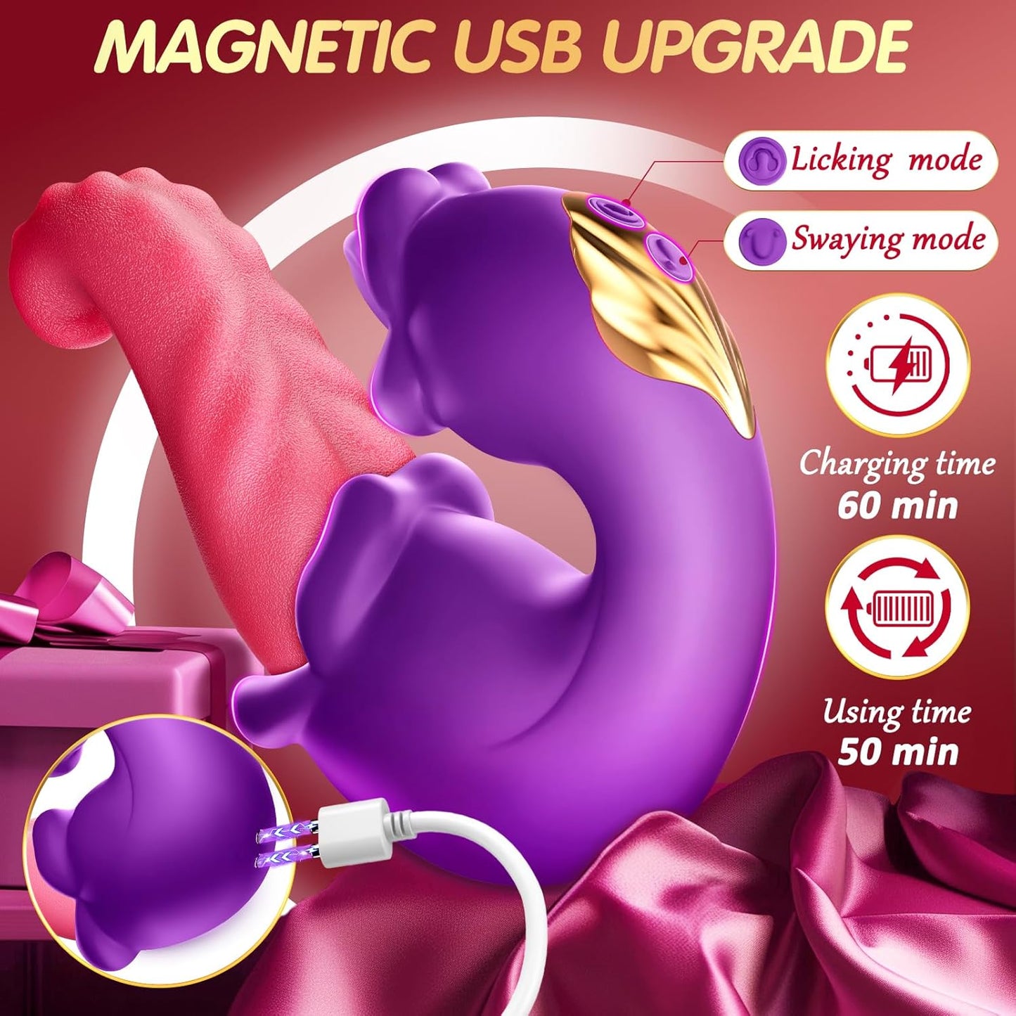 BBoj™ 3-in-1 Women's Vibrator – G-Spot Thrusting & Licking Toy🗽