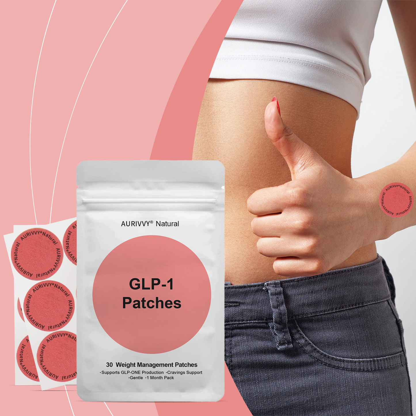GLP-1 nutrition patch | 30 Metabolic Balance Patches, Berberine, Steady Release, Vegan, 1 Month Pack