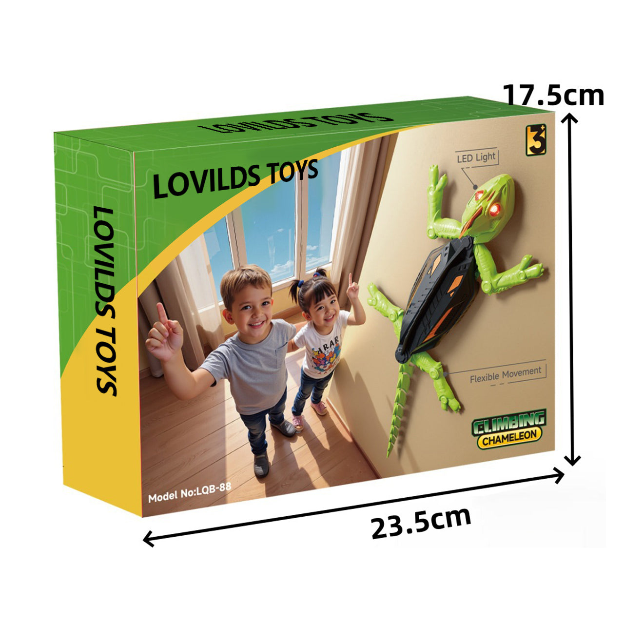 🔥LOVILDS Wall Crawler Gecko - LED RC Toy for Indoor Family Fun & Prank Gifts