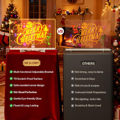 🔥50% OFF Black Friday |Led Drawing Board For Kids-Acrylic Dry Erase Light-Up Board with Stand Markers Wipes Spray Bottle