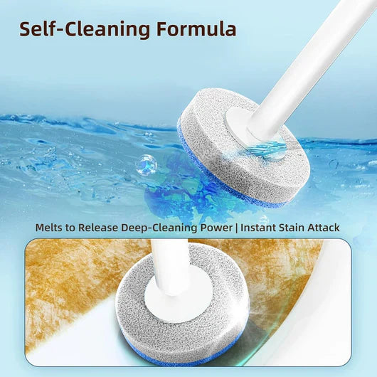 Disposable Toilet Brush Set – with Built-In Cleaner & 24 Refills
